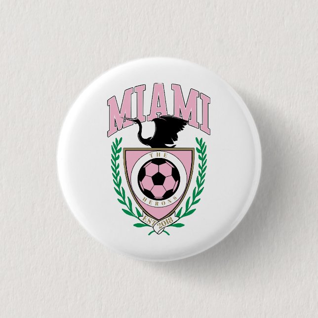 Miami Soccer Varsity Style Button (Vorderseite)