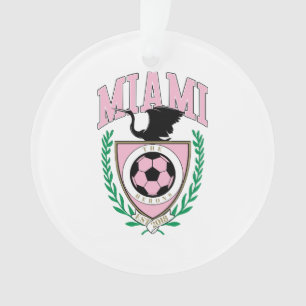 Miami Soccer Varsity Style Ornament