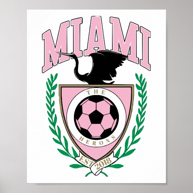 Miami Soccer Varsity Style Poster (Vorne)
