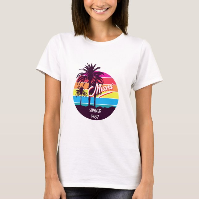 Miami Sommer 1987 T-Shirt (Vorderseite)