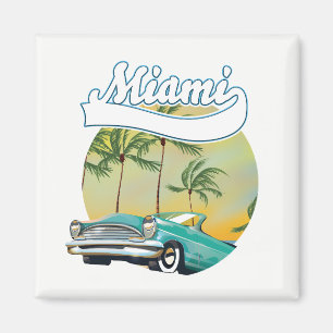 Miami-Sonnenuntergangs-Logo Magnet