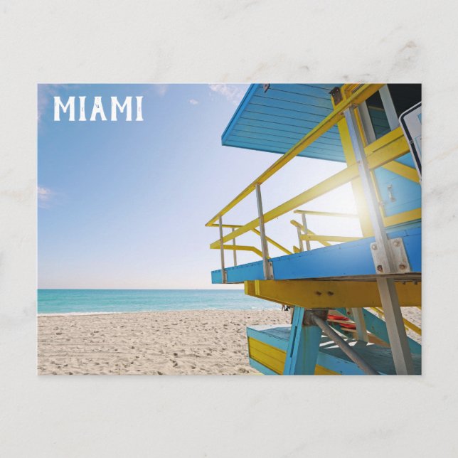 Miami South Beach Florida - Bahnhof Postkarte (Vorderseite)