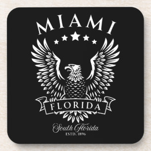 Miami South Florida Vintag Eagle Getränkeuntersetzer
