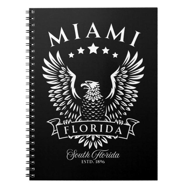 Miami South Florida Vintag Eagle Notizblock (Vorderseite)