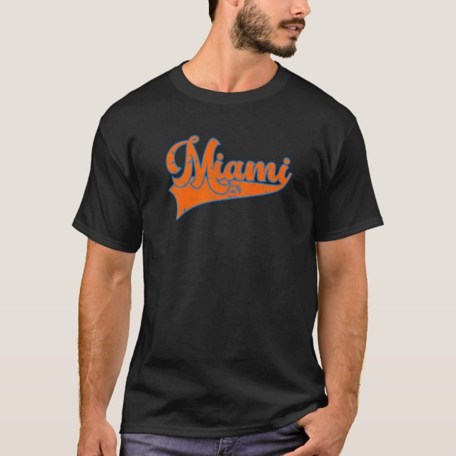Miami Souvenir Florida Heimat Vintag T-Shirt (Vorderseite)