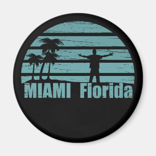Miami Strand Florida Vintage Magnet