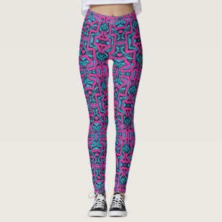 Miami Street Vibes Leggings: Flashy Graffiti in Pi Leggings