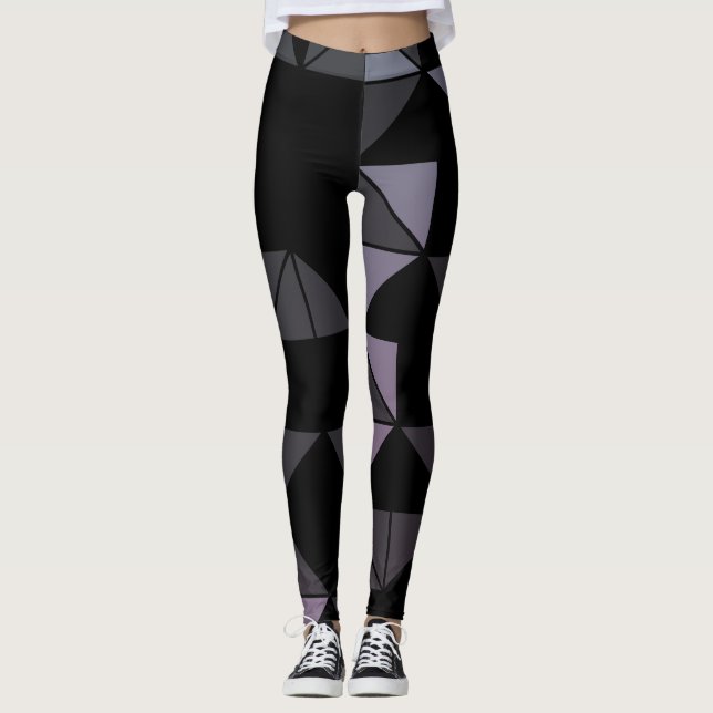 Miami Style auf dunklem Schwarz-Design Leggings (Vorderseite)