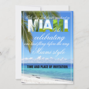 Miami Summer Girls Weekend Junggeselinnen-Abschied Einladung