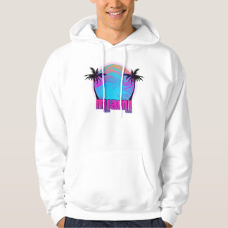 Miami Sun, Sand, Palm Trees and Vibrant Tones Hoodie