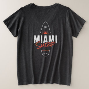 Miami Surf – Vintage-Strand-Sonnenuntergang-Surfbr Große Größe T-Shirt