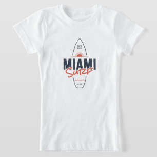 Miami Surf – Vintage-Strand-Sonnenuntergangs-Surfb T-Shirt