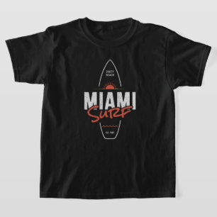 Miami Surf – Vintage-Strand-Sonnenuntergangs-Surfb T-Shirt