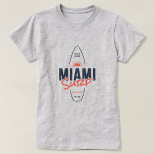 Miami Surf – Vintage-Strand-Sonnenuntergangs-Surfb T-Shirt