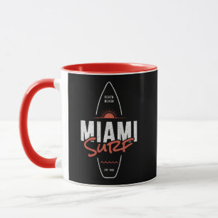 Miami Surf – Vintage-Strand-Sonnenuntergangs-Surfb Tasse
