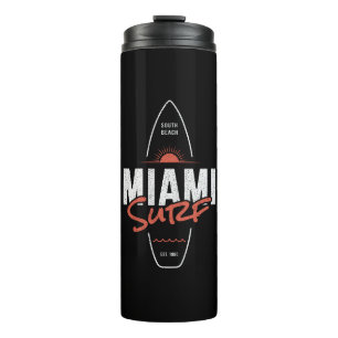 Miami Surf – Vintage-Strand-Sonnenuntergangs-Surfb Thermosbecher