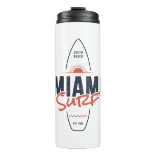 Miami Surf – Vintage-Strand-Sonnenuntergangs-Surfb Thermosbecher