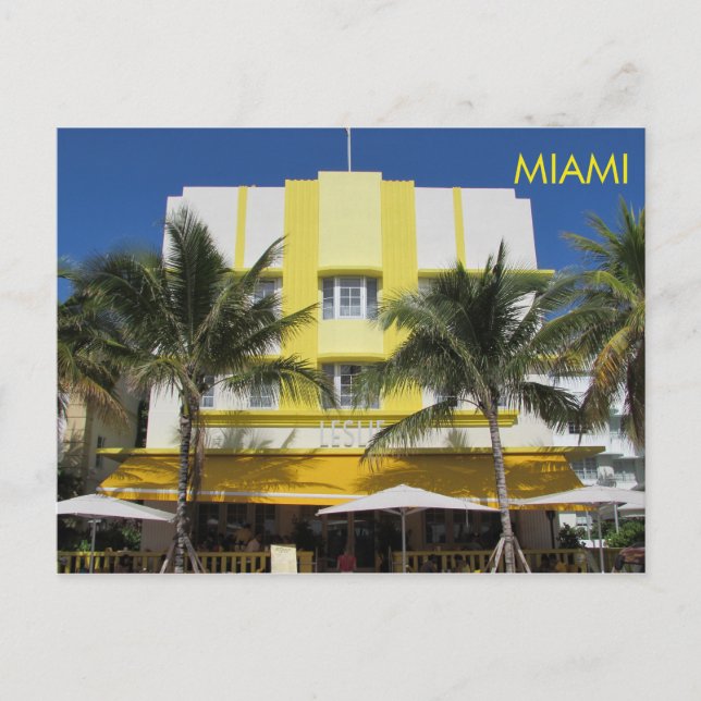 Miami The Leslie Hotel Postcard Postkarte (Vorderseite)