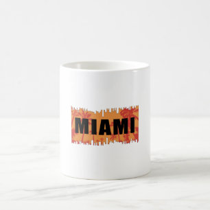 Miami USA City Cityscape Skyline Funny Gift Idee Kaffeetasse