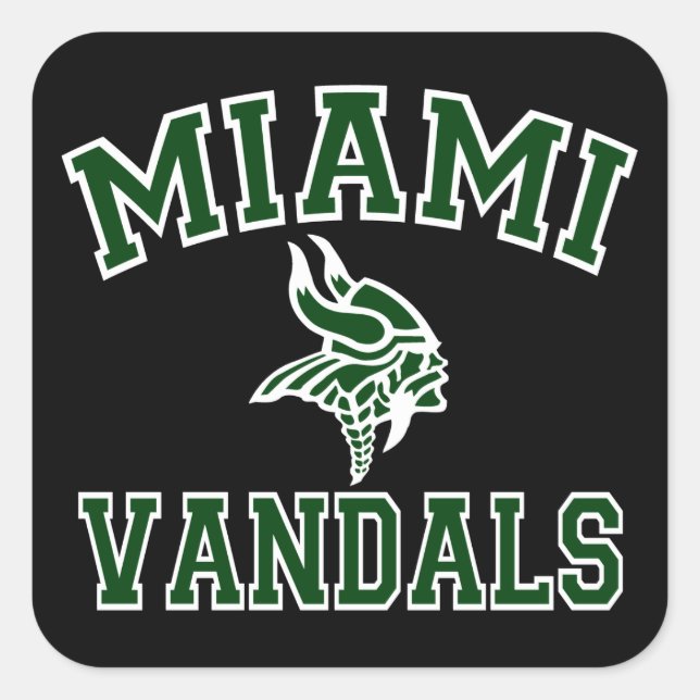 Miami Vandals Quadratischer Aufkleber (Vorderseite)