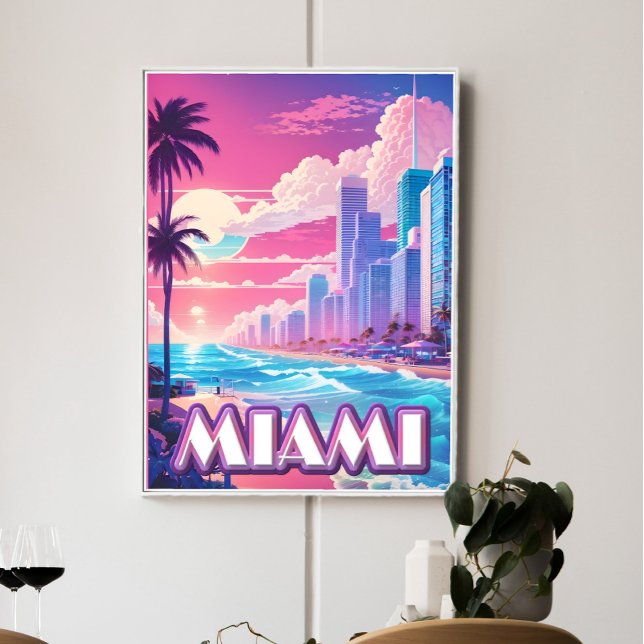 Miami Vaporwave Travel Poster (Von Creator hochgeladen)