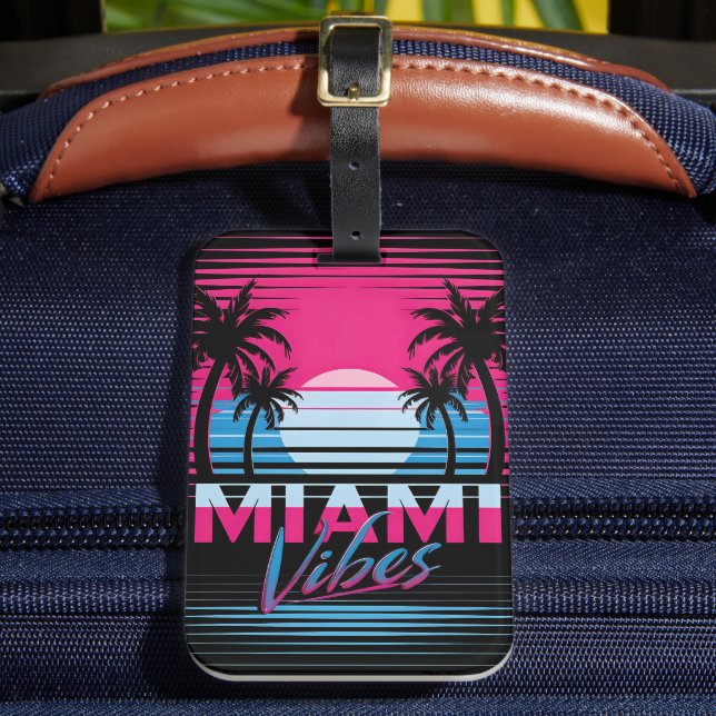 Miami Vibes Gepäckanhänger (Vorderseite Insitu 2)