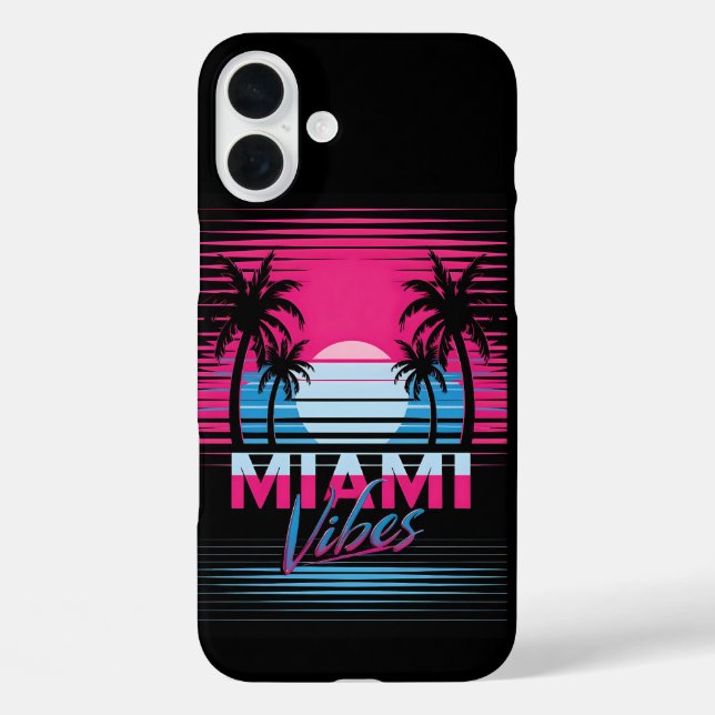 Miami Vibes Postcard Case-Mate iPhone Hülle (Rückseite)