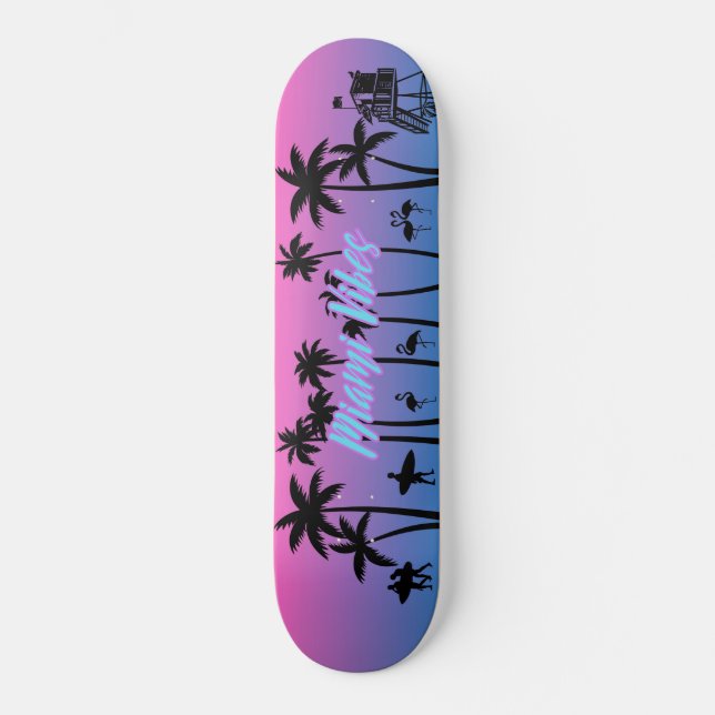 Miami Vibes Skateboard (Vorderseite)