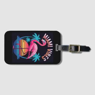 Miami Vibes Sommer Flamingo Design-63454 Gepäckanhänger