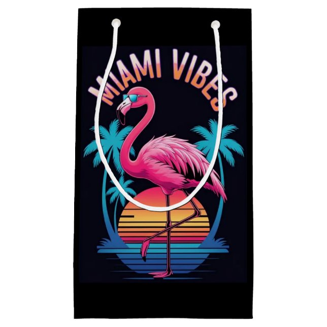 Miami Vibes Summer Flamingo Design-63454 Kleine Geschenktüte (Vorderseite)