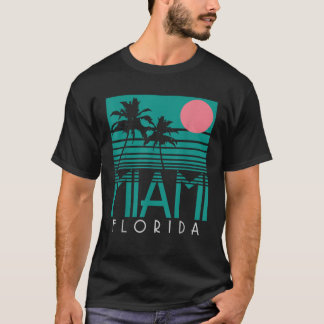 Miami Vintag Florida America USA Souvenir Surfer T-Shirt