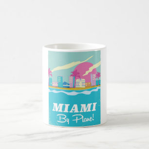 Miami Vintage-Reiseplakat aus den 1980er Jahren Tasse