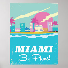 Miami Vintages Reiseplakat der 80er Jahre Poster