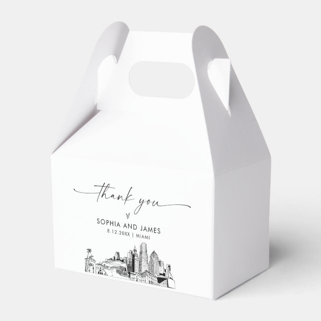 Miami Wedding Personalisiert Favor Box Geschenkschachtel