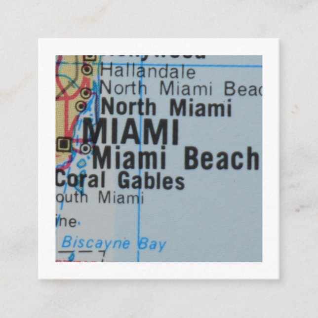 miami Wir haben eine neue Adresskarte übertragen Begleitkarte (Vorderseite)