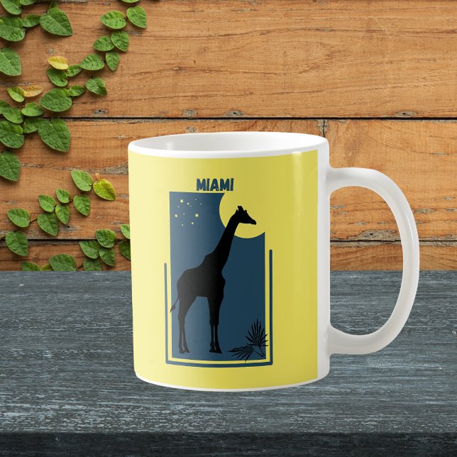 Miami Zoo Florida Vintag Giraffe Kaffeetasse (Miami Florida Zoo Safari Animal Adventure Giraffe Mug)