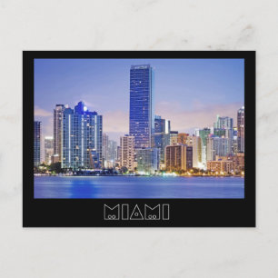 Miamis Skyline an der Brickell Avenue Postkarte