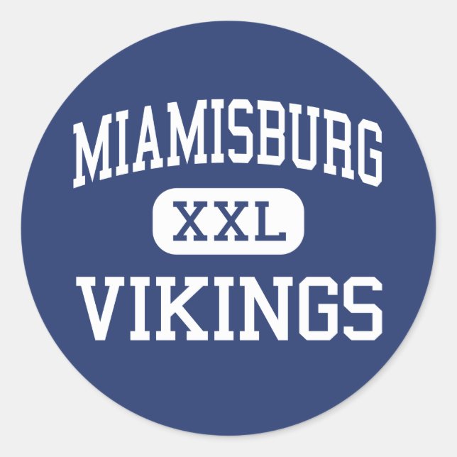 Miamisburg Vikings Middle Miamisburg Ohio Runder Aufkleber (Vorderseite)