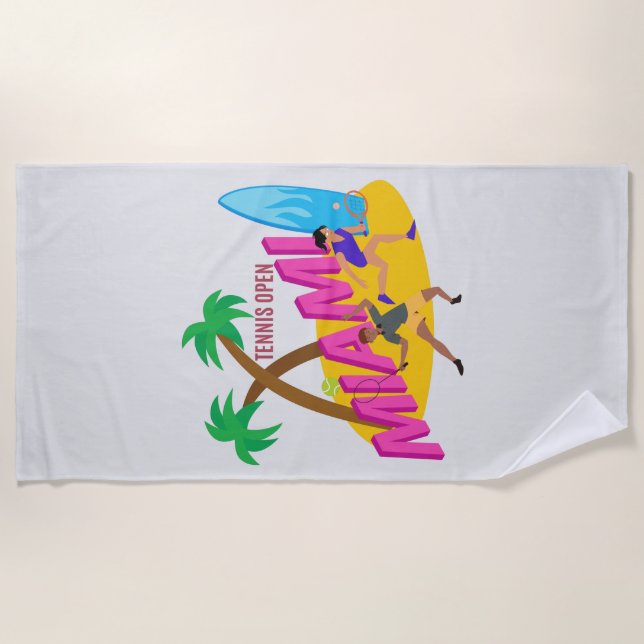 Miani ist für Tennisspieler geöffnet Strandtuch (Vorderseite)