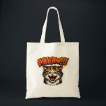 Miaow!! | Funny Cat Tote Bag for Cat Lovers Tragetasche<br><div class="desc">This "Miaow!!" tote bag is perfect for carrying your essentials with a smile! Featuring a fierce cat expressing its energy,  this tote is great for cat lovers who want to add some humor to their shopping trips or outings. Durable and fun,  it's a must-have for any cat lover.</div>