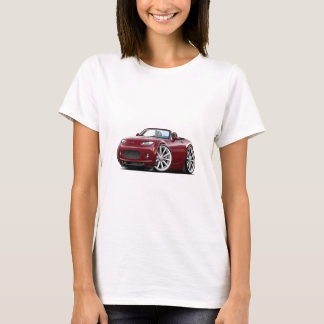 Miata kastanienbraunes Auto 2006-08 T-Shirt (Vorderseite)