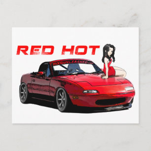 Miata MX-5 Red Hot Postkarte