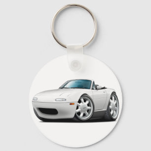 Miata Weiß-Auto 1990-98 Schlüsselanhänger