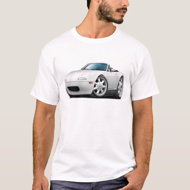 Miata Weiß-Auto 1990-98 T-Shirt (Vorderseite)