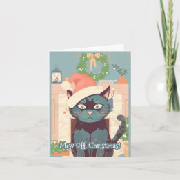 Miau an Weihnachten Schwarze Katze Anti Weihnachte