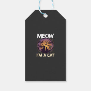 Miau bin Katze Halloween Nacht Hexe Kürbis_1 Geschenkanhänger