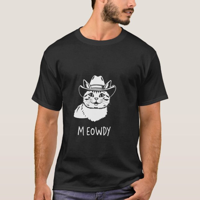 MIAU Cowboy-Katze T-Shirt (Vorderseite)