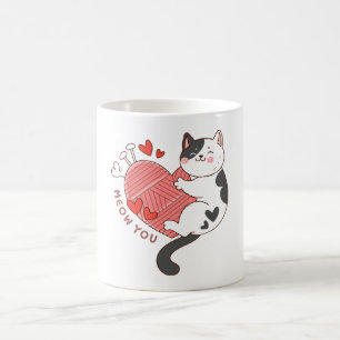 Miau, du süße Katze Valentinstag Kaffeetasse