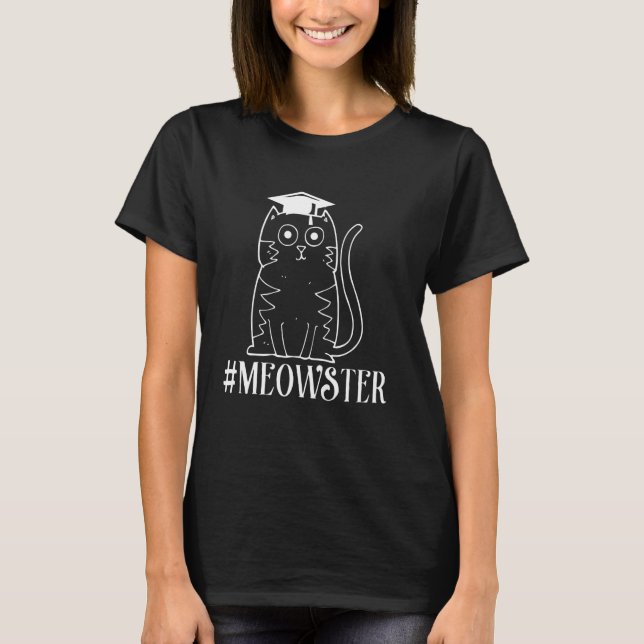 Miau-Funny-Abschluss Absolvent Master-Abschluss  T-Shirt (Vorderseite)