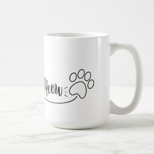 Miau Herz und Pfote, Tasse für Katzenbesitzer